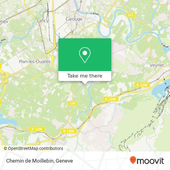 Chemin de Moillebin map