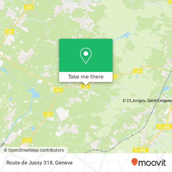 Route de Jussy 318 Karte
