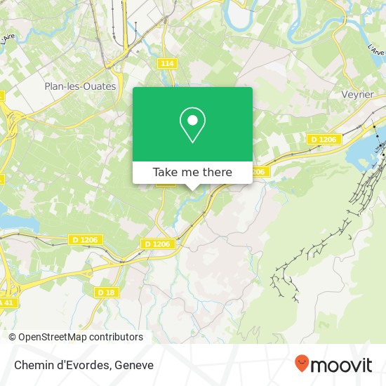 Chemin d'Evordes map