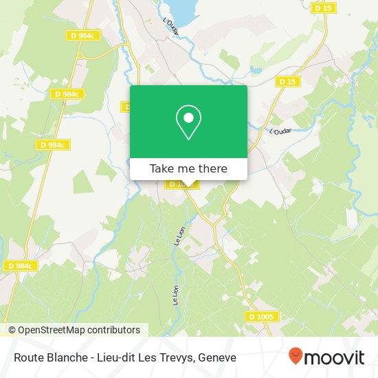 Route Blanche - Lieu-dit Les Trevys Karte