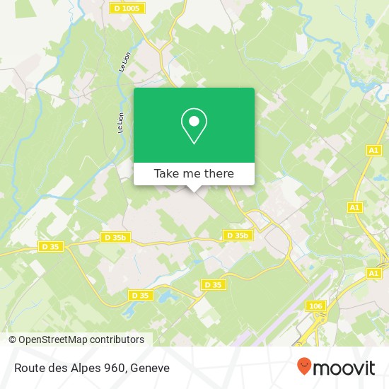 Route des Alpes 960 Karte
