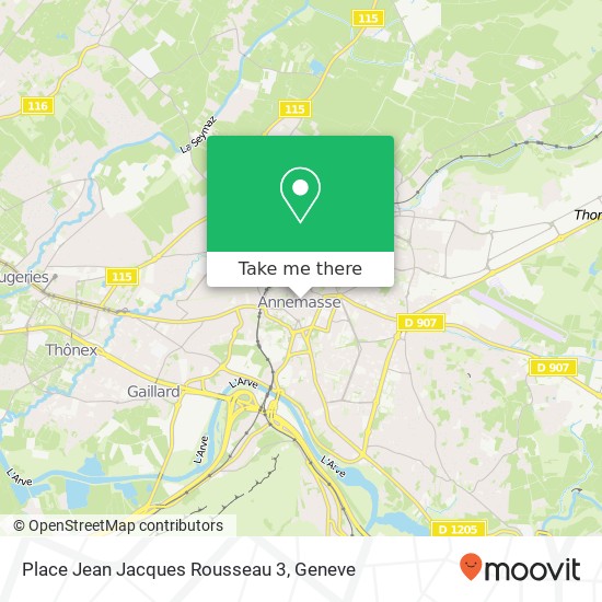 Place Jean Jacques Rousseau 3 map