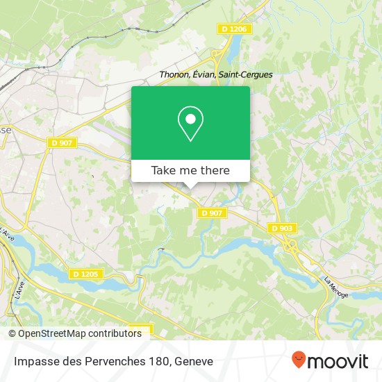 Impasse des Pervenches 180 map