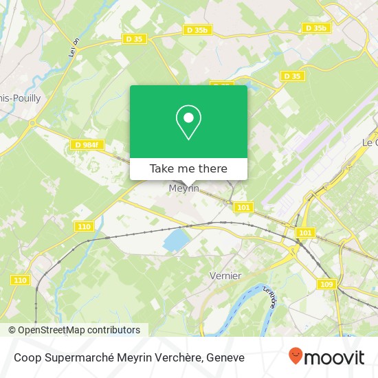 Coop Supermarché Meyrin Verchère map