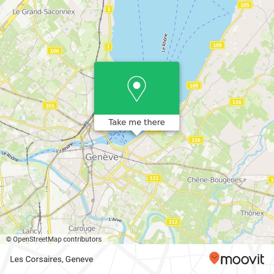 Les Corsaires map