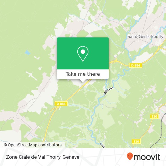 Zone Ciale de Val Thoiry map