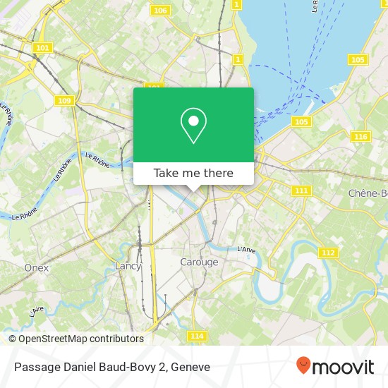 Passage Daniel Baud-Bovy 2 map