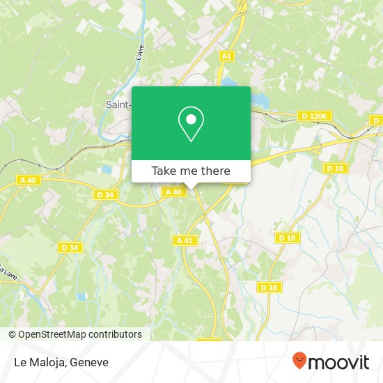 Le Maloja, 74160 Saint-Julien-en-Genevois map