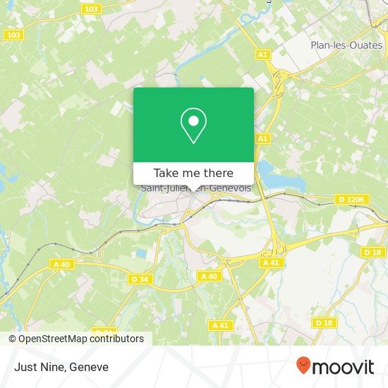 Just Nine, 9 Grande Rue 74160 Saint-Julien-en-Genevois map