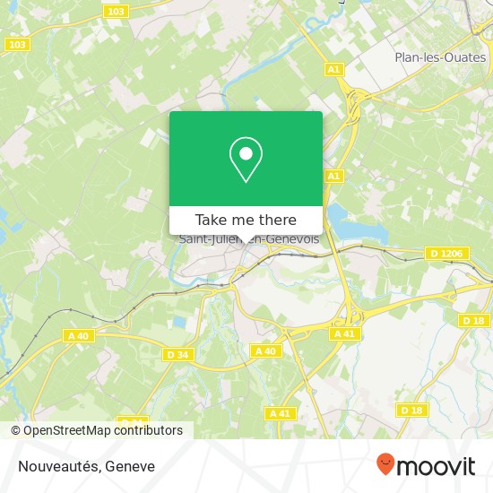 Nouveautés, 6 Grande Rue 74160 Saint-Julien-en-Genevois map