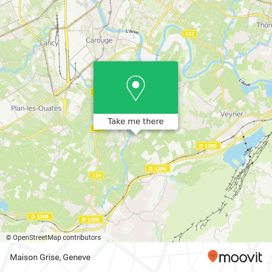 Maison Grise, Route de Bossey 3 1256 Troinex Karte