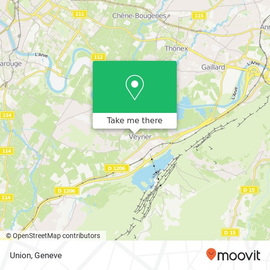 Union, Route de Veyrier 269 1255 Veyrier Karte