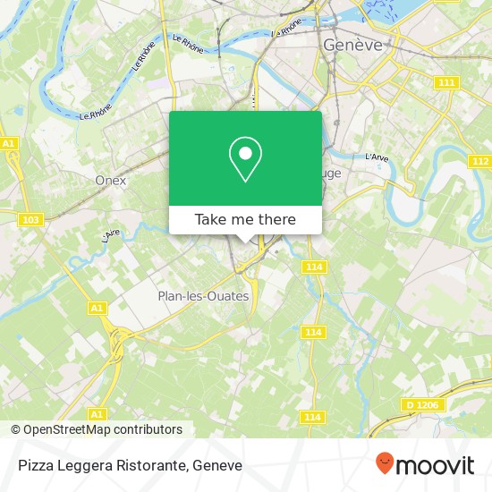 Pizza Leggera Ristorante, Avenue de Eugène-Lance 64 1212 Lancy map