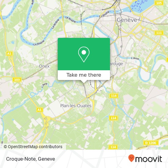 Croque-Note, Avenue des Communes-Réunies 63 1212 Lancy map