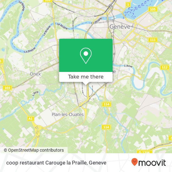 coop restaurant Carouge la Praille, Route des Jeunes 10 1227 Lancy map