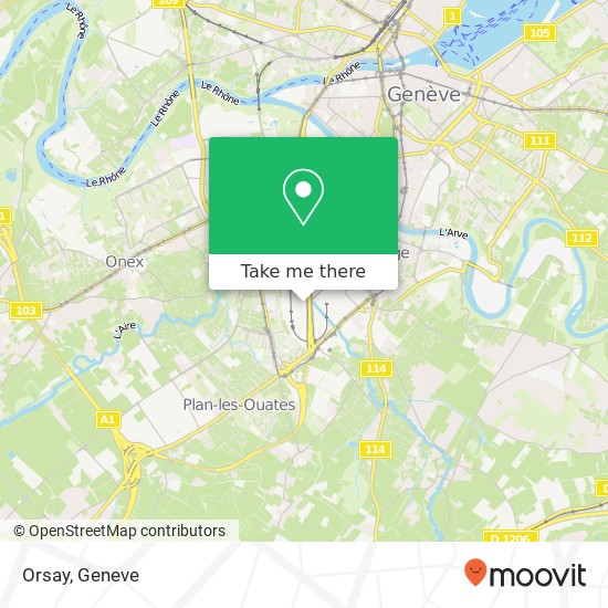 Orsay, Route des Jeunes 10 1227 Lancy map