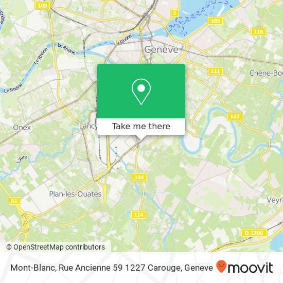 Mont-Blanc, Rue Ancienne 59 1227 Carouge map