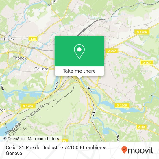 Celio, 21 Rue de l'Industrie 74100 Étrembières Karte