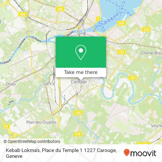 Kebab Lokma's, Place du Temple 1 1227 Carouge map