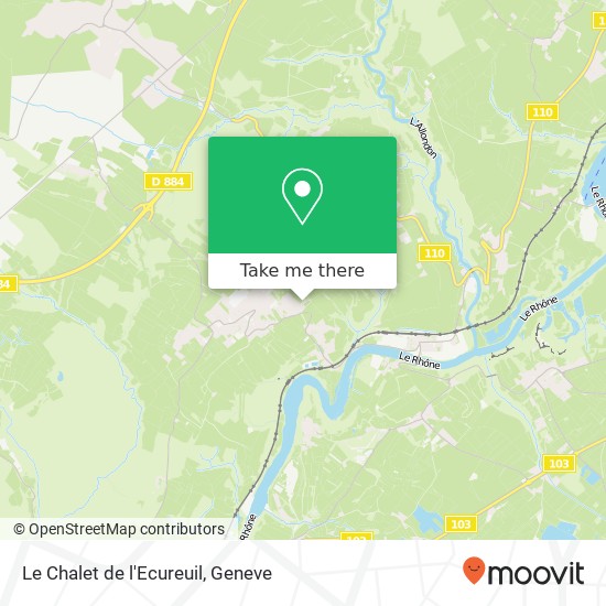 Le Chalet de l'Ecureuil, 124 Chemin de Champ Journet 01630 Challex map