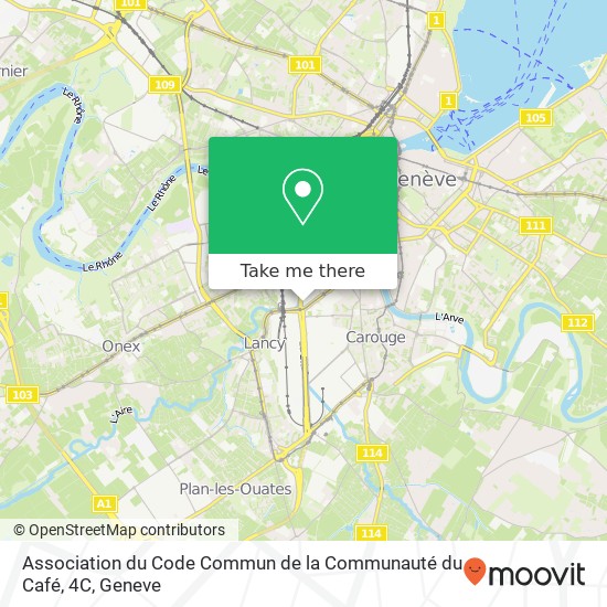 Association du Code Commun de la Communauté du Café, 4C, Route des Jeunes 9 1227 Genève Karte