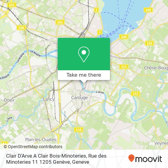 Clair D'Arve A Clair Bois-Minoteries, Rue des Minoteries 11 1205 Genève map