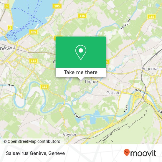 Salsavirus Genève, Route de Sous-Moulin 39 Thônex map