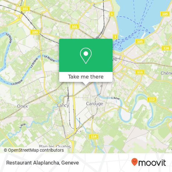 Restaurant Alaplancha, Route des Acacias 25 1227 Genève Karte