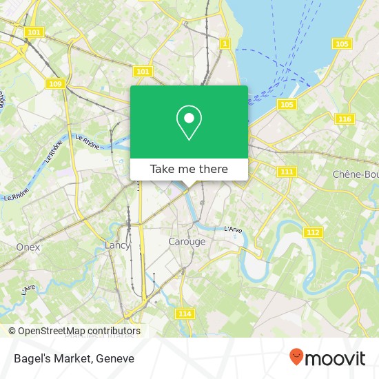 Bagel's Market, Boulevard du Pont-d'Arve 61 1205 Genève Karte