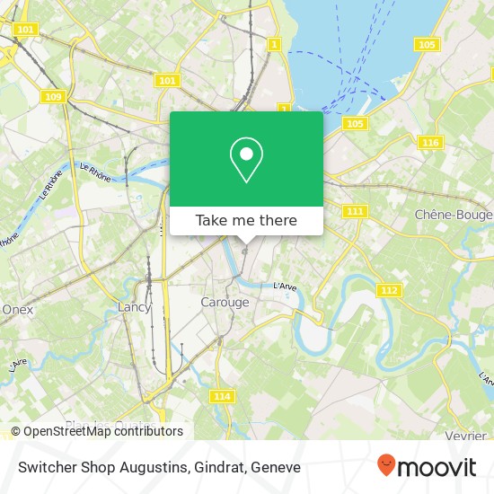 Switcher Shop Augustins, Gindrat, Rue de Carouge 65 1205 Genève map