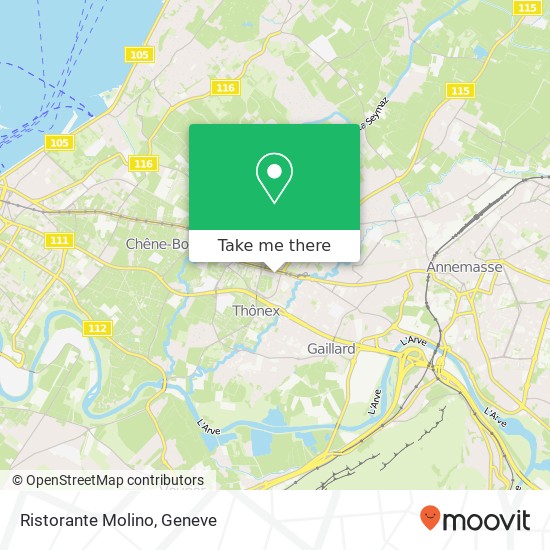 Ristorante Molino, Rue de Genève 106 1226 Thônex map