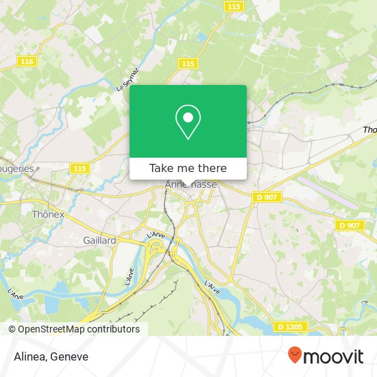 Alinea, 3 Passage Jean Moulin 74100 Annemasse map