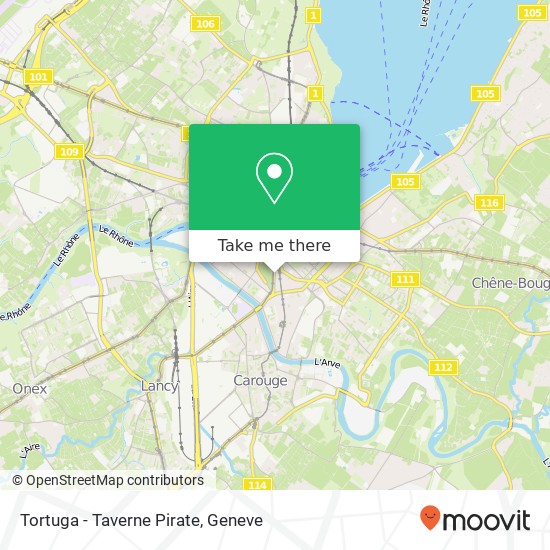 Tortuga - Taverne Pirate, Avenue Henri-Dunant 6 1205 Genève map