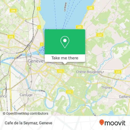 Cafe de la Seymaz, Route de Chêne 1208 Genève map