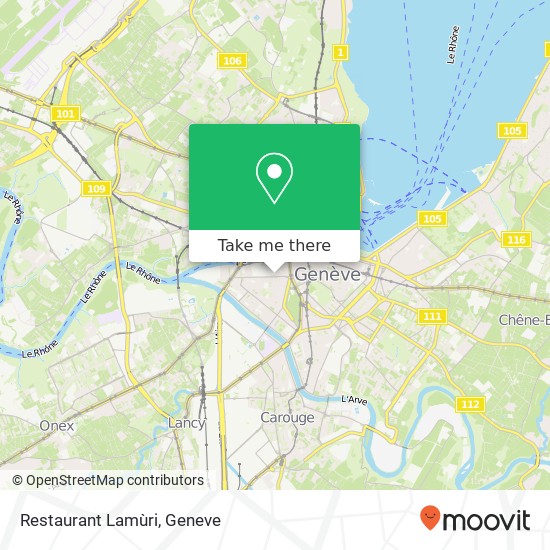 Restaurant Lamùri, Boulevard de Saint-Georges 65 1204 Genève Karte