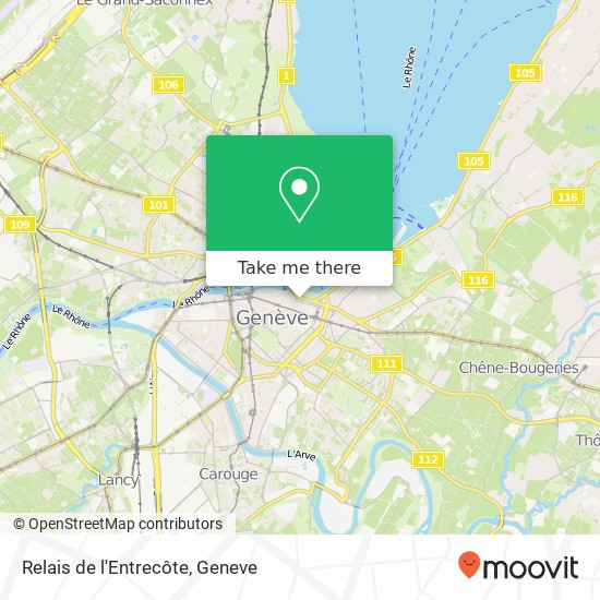Relais de l'Entrecôte, Rue du Rhône 49 1204 Genève map