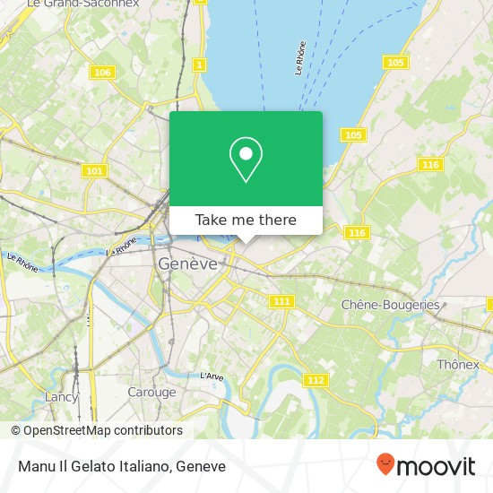 Manu Il Gelato Italiano, Rue des Eaux-Vives 21 1207 Genève map