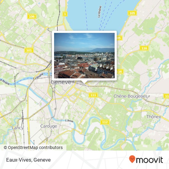 Eaux-Vives map