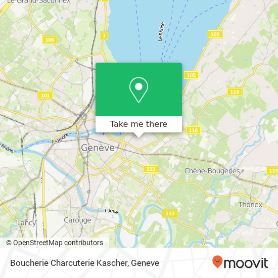 Boucherie Charcuterie Kascher, Rue de Montchoisy 21 1207 Genève map