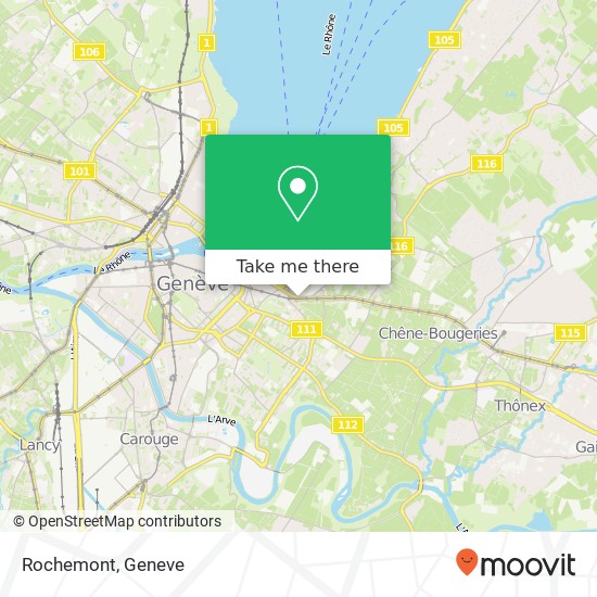 Rochemont, Avenue Pictet-de-Rochemont 39 1207 Genève map