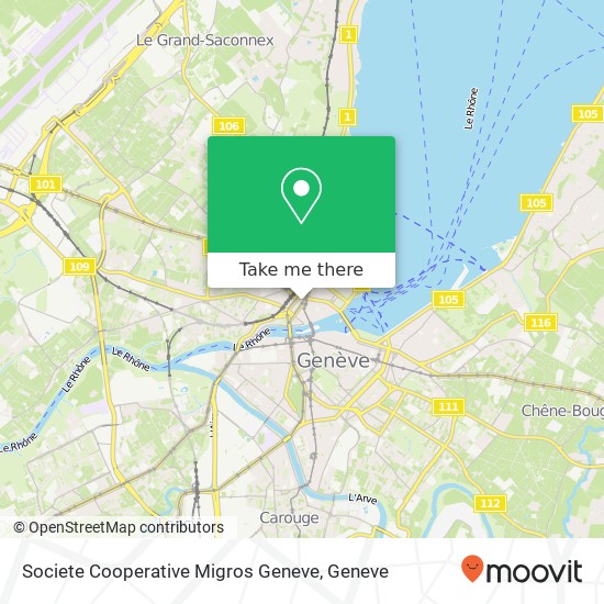 Societe Cooperative Migros Geneve, Place des Vingt-Deux-Cantons 1201 Genève Karte