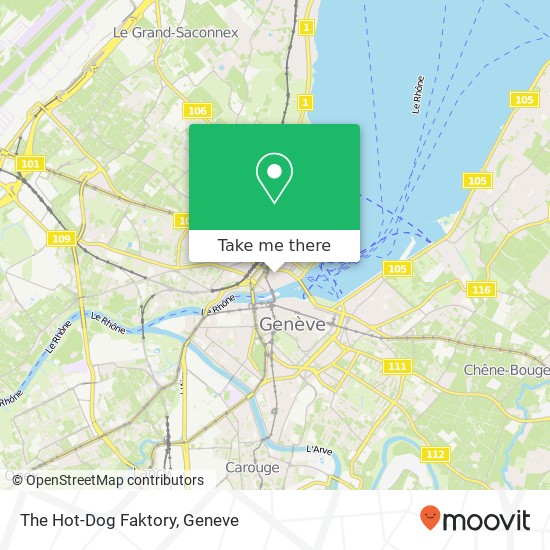 The Hot-Dog Faktory, Rue Rousseau 14 1201 Genève Karte