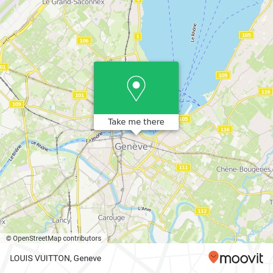LOUIS VUITTON, Place du Lac 2 1204 Genève map