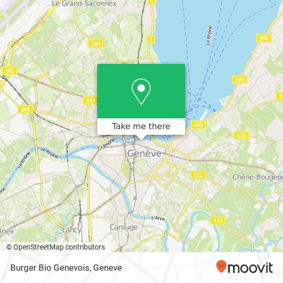 Burger Bio Genevois, Rue du Rhône 14 1204 Genève Karte
