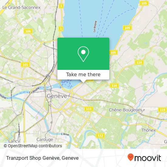 Tranzport Shop Genève, Rue des Eaux-Vives 79 1207 Genève map