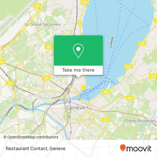 Restaurant Contact, Rue du Prieuré 8 1202 Genève Karte