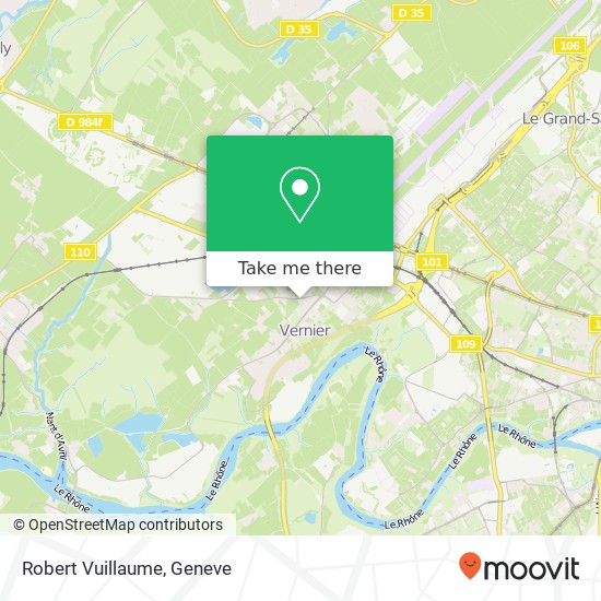Robert Vuillaume, Route de Montfleury 13 1214 Vernier Karte