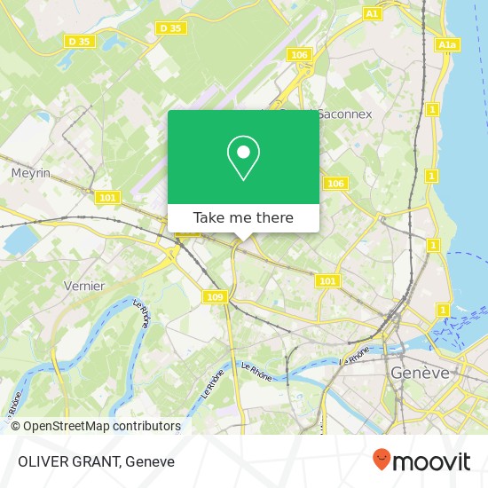 OLIVER GRANT, Avenue du Pailly 1209 Vernier map