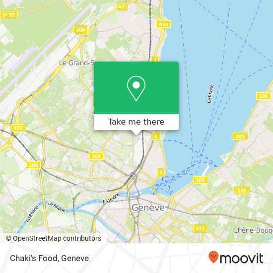 Chaki's Food, La Voie-Creuse 1202 Genève Karte