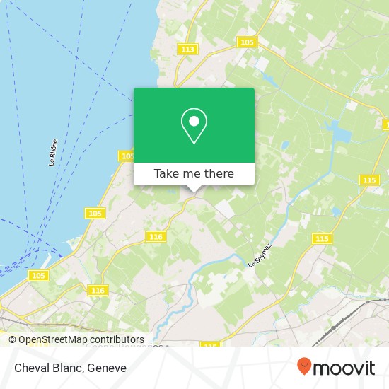 Cheval Blanc, Route de Meinier 1 1253 Vandoeuvres Karte